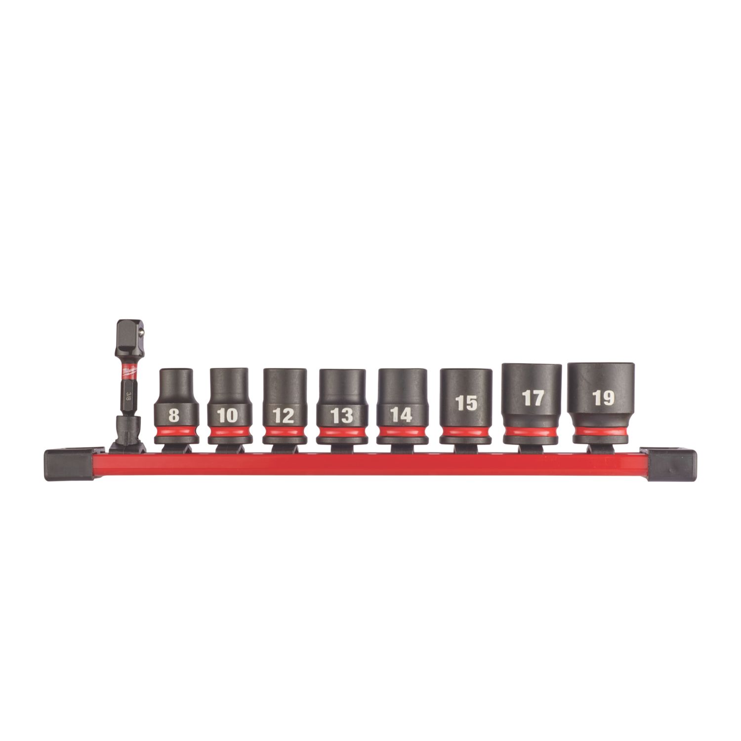 Milwaukee SHOCKWAVE 3/8" Drive Impact Duty Socket Rail Set 9 Pieces (177GE)