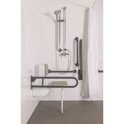 Nymas Doc M Exposed Valve Shower Pack Dark Grey 18 Piece Set