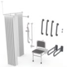 Nymas Doc M Exposed Valve Shower Pack Dark Grey 18 Piece Set