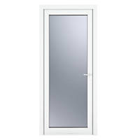 Crystal  1-Panel 1-Frosted Light LH White uPVC Back Door 2090 x 840mm