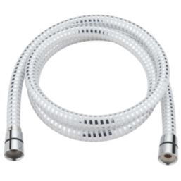 Swirl  Shower Hose White / Silver 10mm x 1.5m