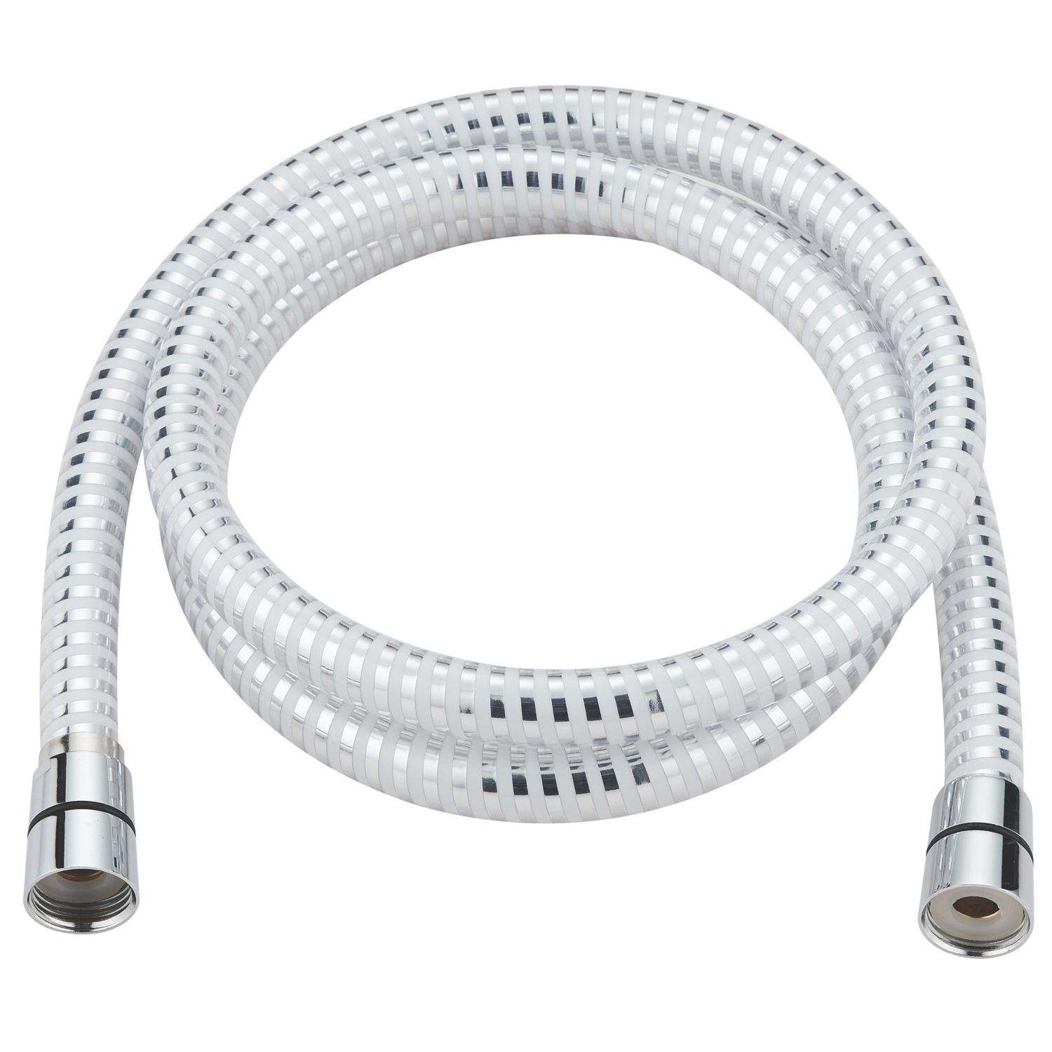 Swirl Shower Hose White/Silver 10mm x 1.5m (177PG)