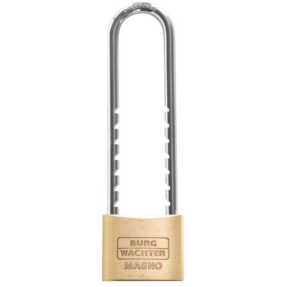 Burg-Wachter Magno Flex Brass Water-Resistant Long Shackle Padlock 50mm -  Screwfix