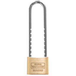 Burg-Wachter Magno Flex Brass  Water-Resistant Long Shackle  Padlock 50mm