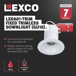 Lexco  Fixed  Fire Rated Trimless Downlight Without Bezel