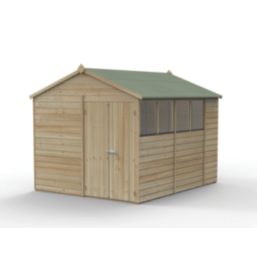 Forest Beckwood 8' x 9' 6" (Nominal) Apex Shiplap Timber Shed with Base & Assembly
