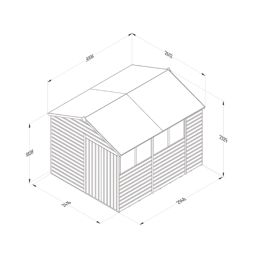 Forest Beckwood 8' x 9' 6" (Nominal) Apex Shiplap Timber Shed with Base & Assembly