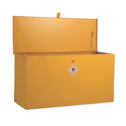 Barton  Flammable Liquid Flat Top Storage Bin Yellow 1168mm x 457mm x 609mm