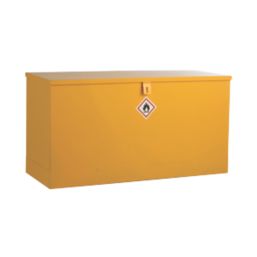 Barton  Flammable Liquid Flat Top Storage Bin Yellow 1168mm x 457mm x 609mm