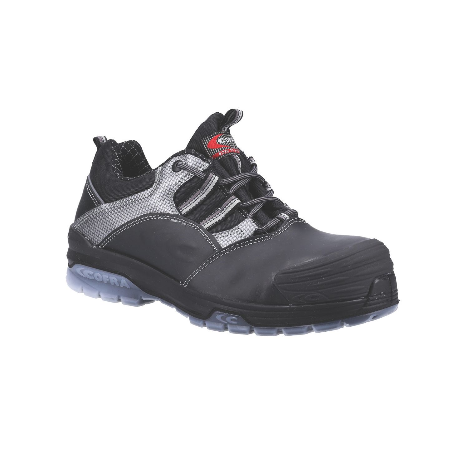 Cofra Caravaggio S3 SRC Size 11 Black Water-Resistant Safety Trainers (177XH)