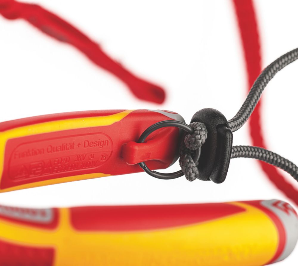Bubba Tool Tether – Moschettone Portatile Con Cavo Da 91 Cm, Alluminio Anodizzato Rosso