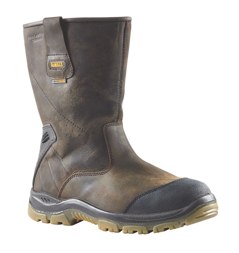 DeWalt Tungsten Waterproof Safety Rigger Boots Brown Size 7 | Rigger ...