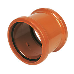 FloPlast Push-Fit Double Socket Underground Pipe Coupling 110mm