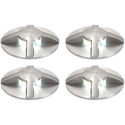 Binnacle 60mm Outdoor LED Deck Light Kit Stainless Steel 3W 4 x 15lm 4 Pack
