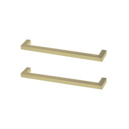 Essentials Golpar D Handles Brushed Brass 169mm 2 Pieces