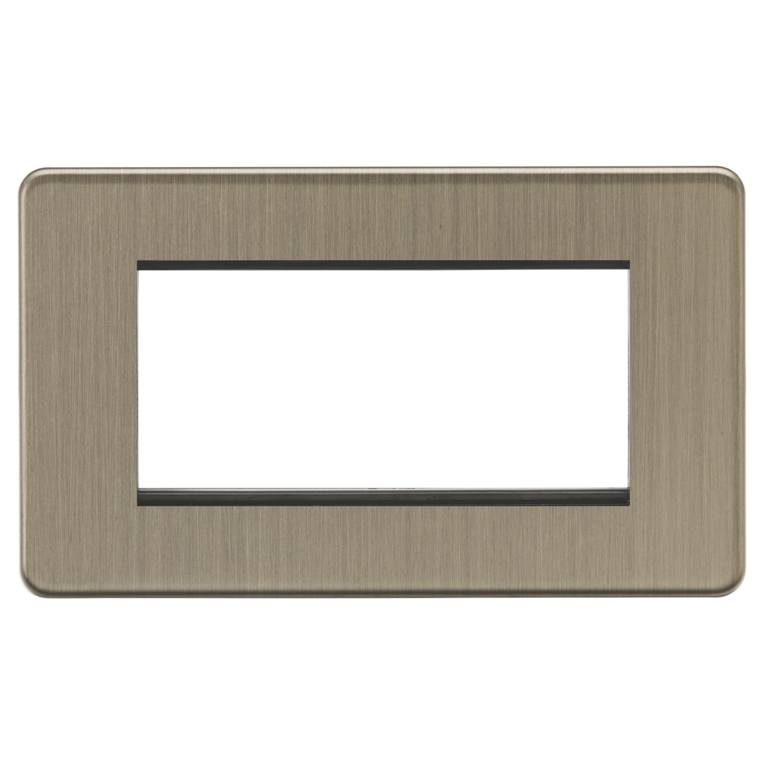 Knightsbridge 4-Module Modular Faceplate Antique Brass (178CR)
