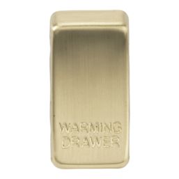 Knightsbridge 'WARMING DRAWER' Switch Cover Brushed Brass