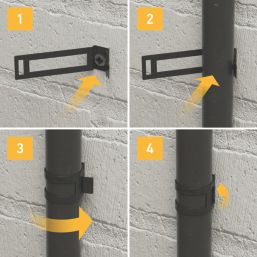 D-Line Fire Rated Safe-D Conduit Clip 20mm Black 20 Pack