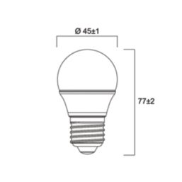 Sylvania Toledo E27 Mini Globe LED Light Bulb Frosted 470lm 4.2W