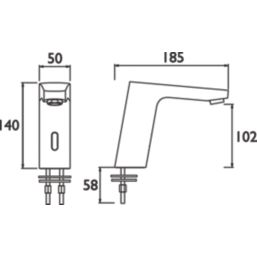 Bristan  Chrome-Plated  140mm Sensor Mono Basin Pillar Tap
