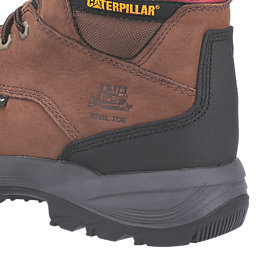 CAT Spiro   Safety Boots Dark Brown Size 6