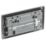 British General Nexus Metal 13A 2-Gang SP Switched Socket + 2.4A 22W 2-Outlet Type A & C USB Charger Black Nickel with Black Inserts