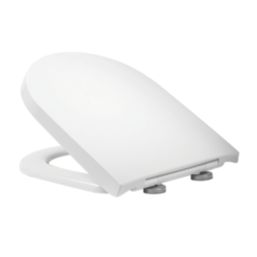 Duty Soft-Close with Quick-Release Toilet Seat Thermoset Plastic White