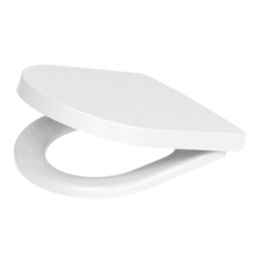 Duty Soft-Close with Quick-Release Toilet Seat Thermoset Plastic White