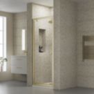 ETAL  Framed Rectangular Pivot Shower Door Brushed Brass 795mm x 1900mm