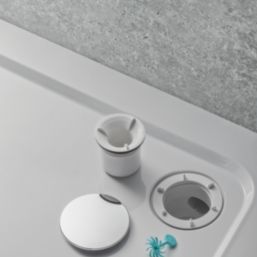 Mira Flight Low Corner Waste Rectangular Shower Tray White 1000mm x 800mm x 40mm