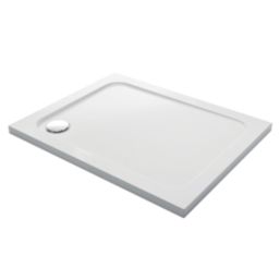 Mira Flight Low Corner Waste Rectangular Shower Tray White 1000mm x 800mm x 40mm