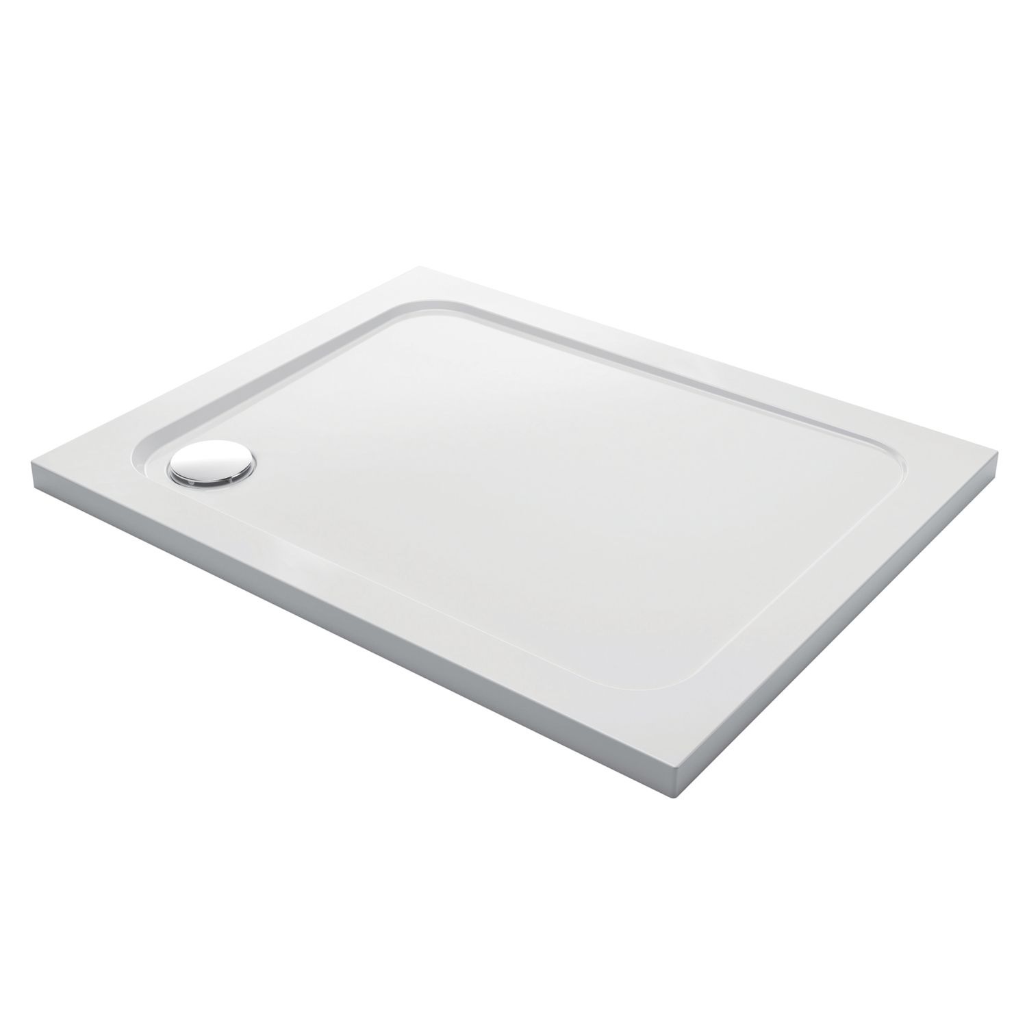 Mira Flight Low Corner Waste Rectangular Shower Tray White 1000mm x 800mm x 40mm (178RX)