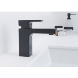 Hansgrohe Vernis Shape 100 Matt Black 148mm Cloakroom Lever Mono Basin Mixer Tap