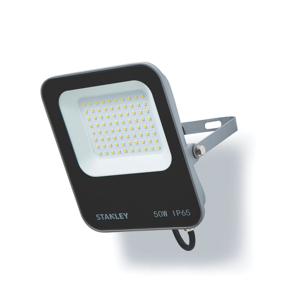 Stanley Outdoor LED Slimline Floodlight Black 50W 5500lm