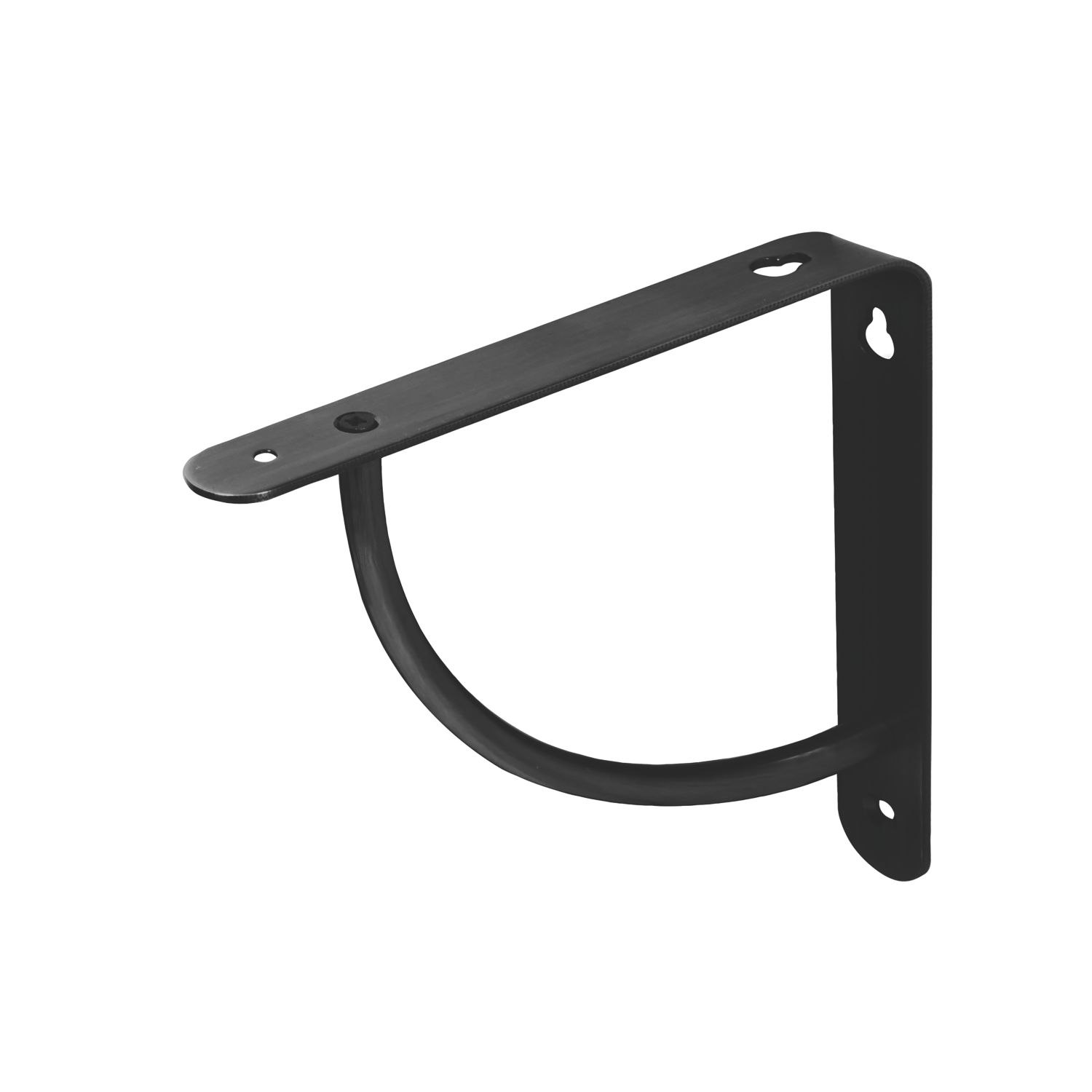 Essentials Cove Shelf Brackets Black 180mm x 180mm 4 Pack (178VJ)