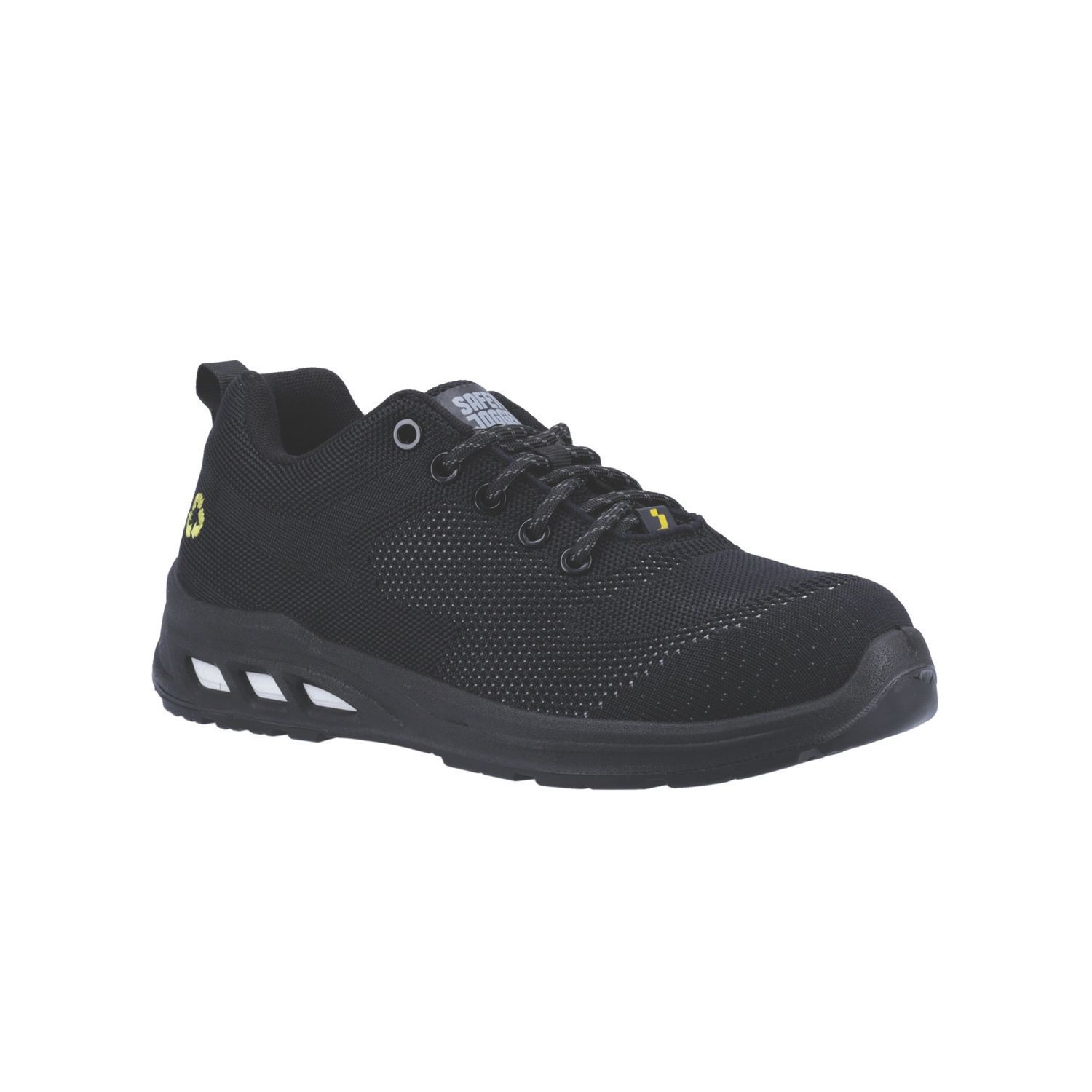 Safety Jogger Ecofitz S1P Size 3.5 Black Steel Toe Cap Safety Trainers (178VW)