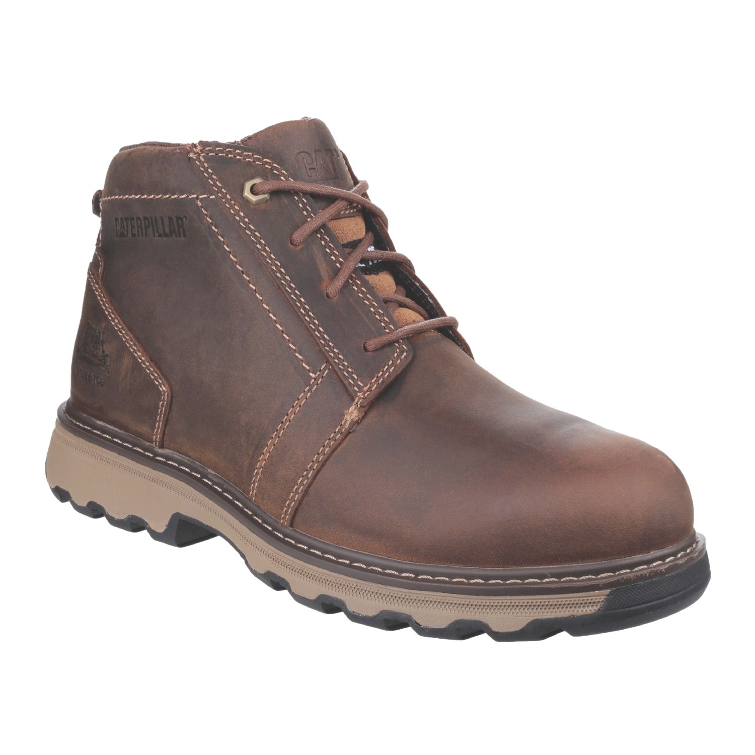 CAT Relay Hiker Size 11 Beige Steel Toe Cap Safety Boots (178XC)