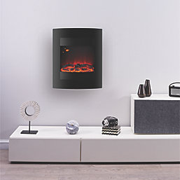 Focal Point Ebony Black Remote Control Wall-Mounted Electric Fire 548mm x 645mm