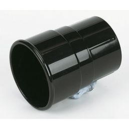 FloPlast  Round Downpipe Socket Black 68mm