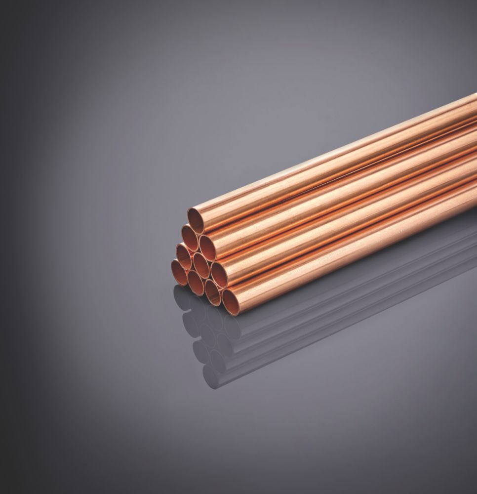 Wednesbury Copper Pipe 15mm x 3m 10 Pack - Screwfix