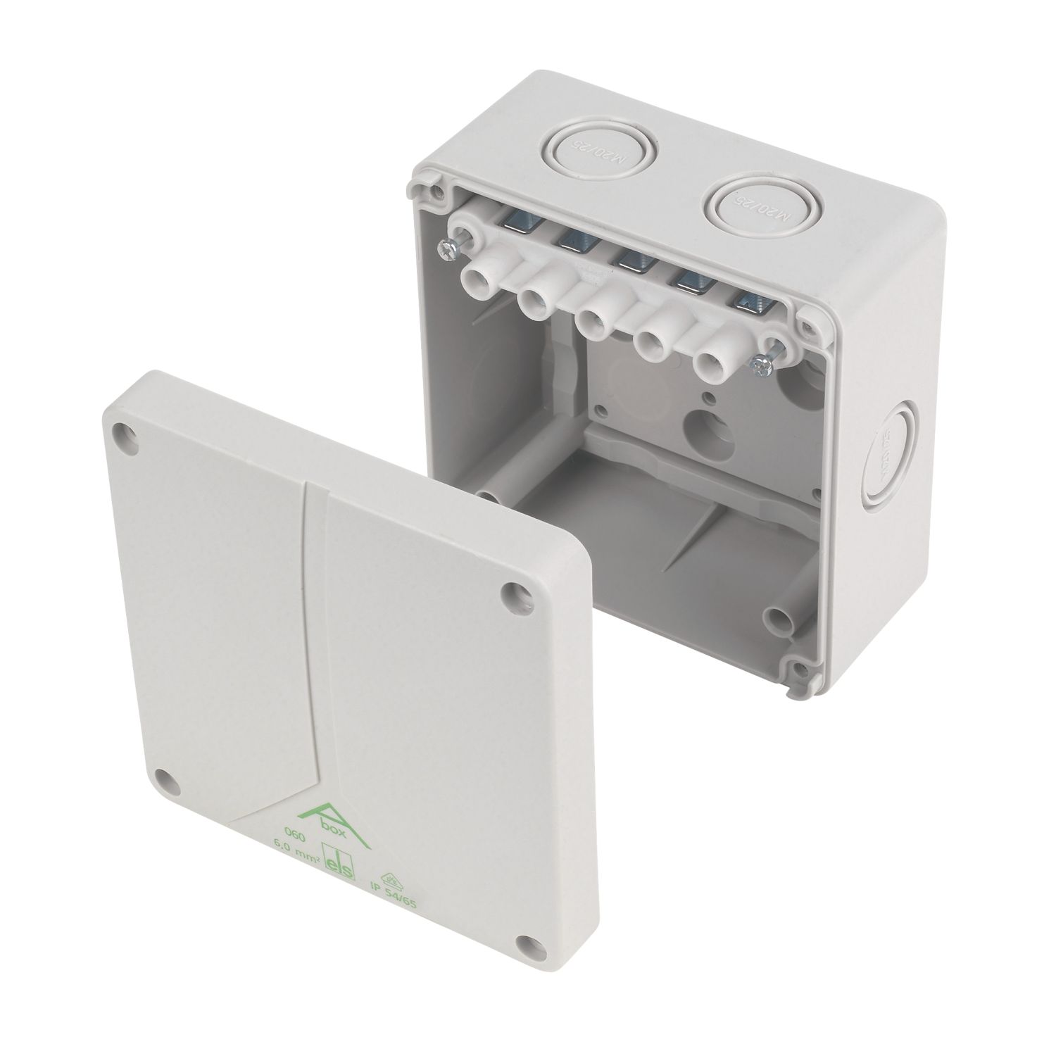 Essentials IP65 41A 5-Terminal Weatherproof Outdoor Adaptable Box 110mm x 67mm x 110mm (17962)