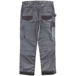 Site Jackal Work Trousers Grey / Black 40" W 30" L