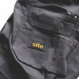 Site Jackal Work Trousers Grey / Black 40" W 30" L