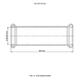 Flomasta  Copper Press-Fit Equal M-Profile Slip Couplers 22mm 2 Pack