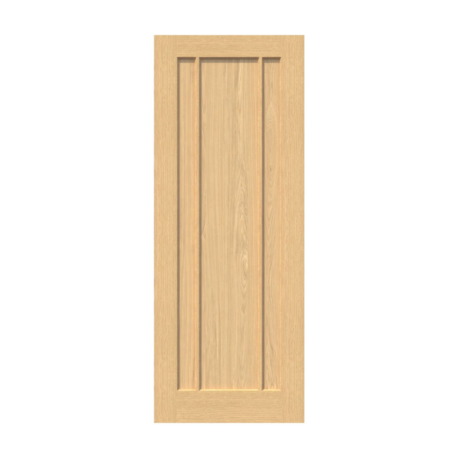 Green & Taylor Unfinished Oak Wooden 3-Panel Internal Door 1981mm x 838mm (179CT)