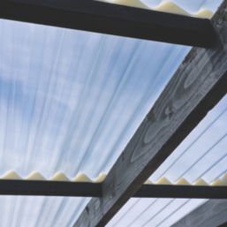 Radmat Building Materials  Corrugated PVC Roofing Sheets Clear 3000mm x 0.8mm x 950mm 5 Pack