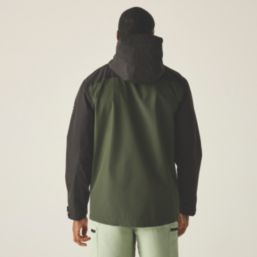 Regatta Calderdale Waterproof Jacket Dark Khaki / Black Large Size 48.4" Chest