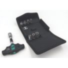 Wera Kraftform Kompakt 400 RA Imperial 1/4" Drive Interchangeable Ratcheting T-Handle Set 9 Pieces