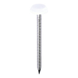 Timco Polymer-Headed Nails White Head A4 Stainless Steel Shank 2.1mm x 50mm 100 Pack