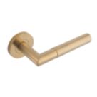 Eclipse Ultimate Revolve Fire Rated Lever On Rose Door Handle Pair Satin Brass 1 Pair